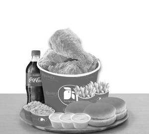 9 Pcs Chicken + 2 Medium Fries + 3 Bun + 3 Dip + 2 Coleslaw + 1 LTR Cola Or Sprite