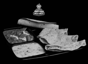 Matar Paneer + 3 Roti + Raita + Papad