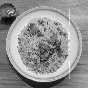Fried rice pork
