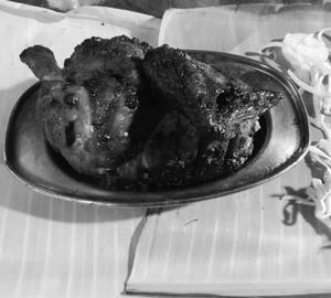 Grill chicken half