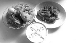 Kolkata Mutton Biriyani With Seekh Kabab