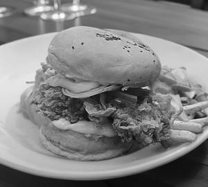 Fried chicken burger