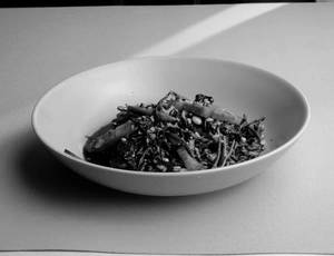 Stir Fried Morning Glory And Braised Pork Belly.
