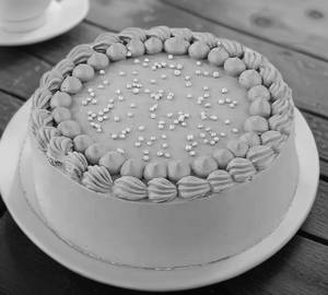Eggless Dark Chocolate Cream Cake