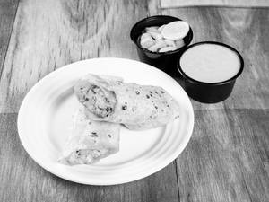 Paneer bhuji kathi roll