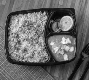 Veg Pulao With Chicken Butter Masala Comboo Salad And Chutney