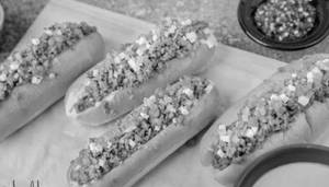 Chicken Keema Hot Dog