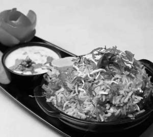 Paneer Biryani with Fried Paneer Momos