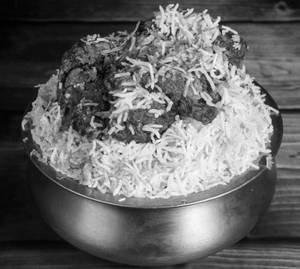 Chicken Lollipop Biryani (50% meat, 50% rice)