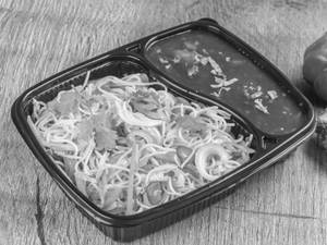 Veg Noodles (half) + Veg Manchurian (half)