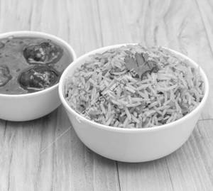 Veg Manchurian Rice With Gravy