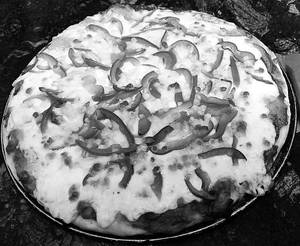 Double cheese schezwan pizza