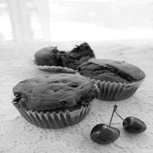 CHOCOLATE CHERRY MUFFIN