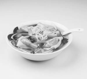 Green And Chicken Wonton Soup (Large Bowl)