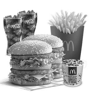 2 Chicken Maharaja Mac Burger + 2 Coke + Fries (L) + McFlurry Oreo (M)