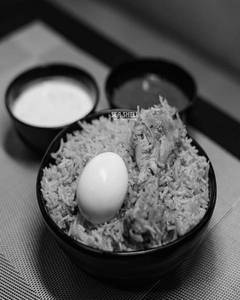 Chicken Dum Biriyani. With Sweet And Soft Drink