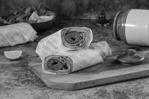 Mutton Seekh Kabab Egg Roll