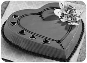 Heart Shape Coffee Cake Eggless