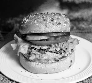 Aloo Patty Burger With Cheese                                                                                                                                   