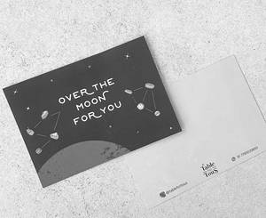 Over The Moon For You A6 Card