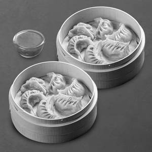 Steamed Chicken Classic Momos with Momo Chutney -12 Pcs