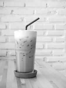 Iced hazelnut latte                                             