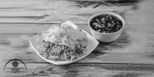 Egg Triple Schezwan Fried Rice With Gravy