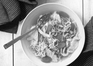 Egg Soup Chow Half