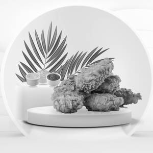8 pcs crispy chicken with 3 dips