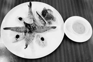 Grilled Harissa Tiger Prawns  4 Nos