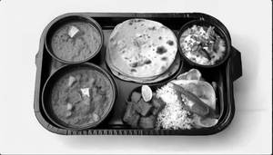 Special Thali With Sweet