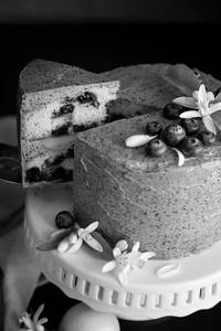 Blueberry Fresh Cream Glaze Cake 450gm