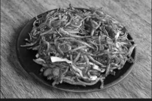Schezwan noodles (haff)+triple Fried Rice ( haff)