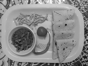 Sev Tamatar Ki Sabji With 4 Tawa Butter Chapati.