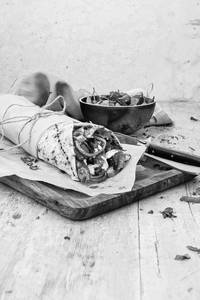 Schezwan Chicken Roll