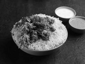 Prawns biryani