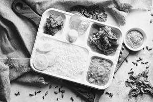 Pork With Lai Xaak Curry Rice Thali