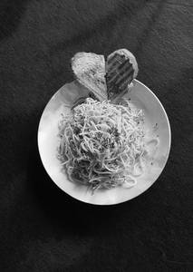 Aglio E Olio Spaghetti Pasta - Non Veg
