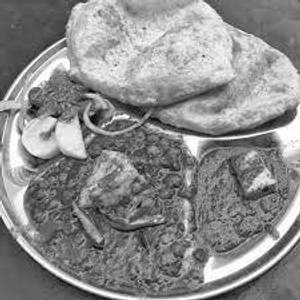 Special palak chole bhature