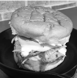 Veg cheese salsa burger