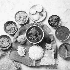 Assamese Thali With Duck Curry