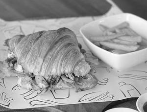 Pesto Grilled Veggies & Melted Cheese Croissant