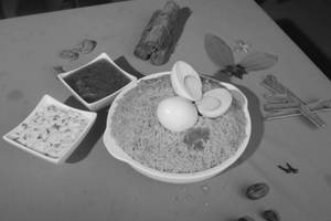 Egg Biryani (2 Egg)+ Sweet