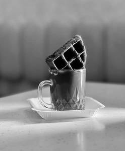 Waffle With Hot Chocolate Dip