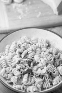Fusilli With  Chicken Mushroom And White Sauce