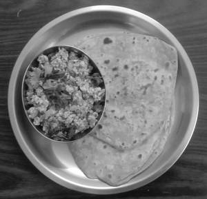 Egg Bhurji (3 Eggs) with 2 Tawa Butter Paratha