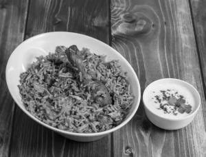 Single chicken biryani       