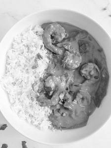 Rice With Prawn Curry