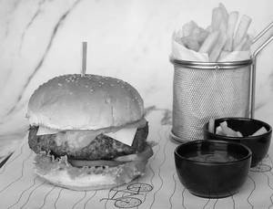 Vegetables & Cheddar Burger