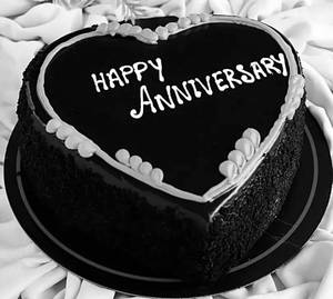 Happy anniversary chocolate truffle cake